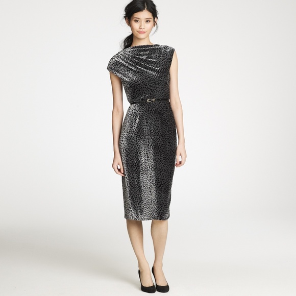 j crew velvet leopard dress